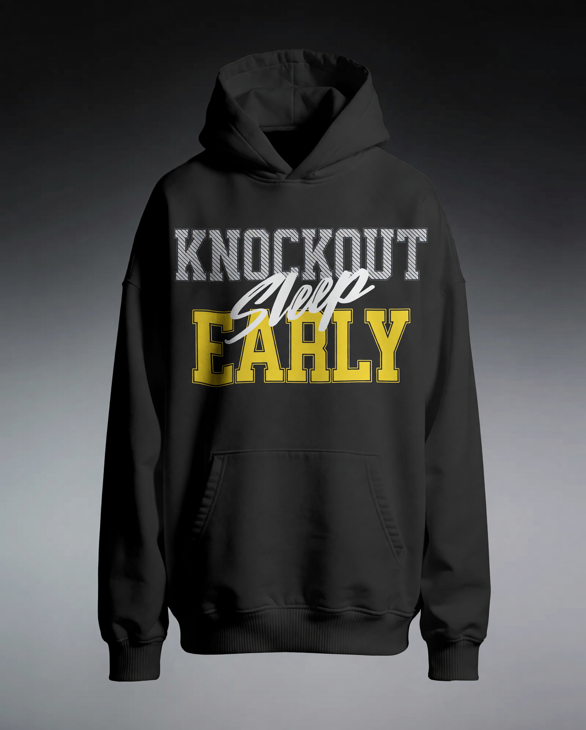 Knockout Sleep Early™ OG Hoodie — Black