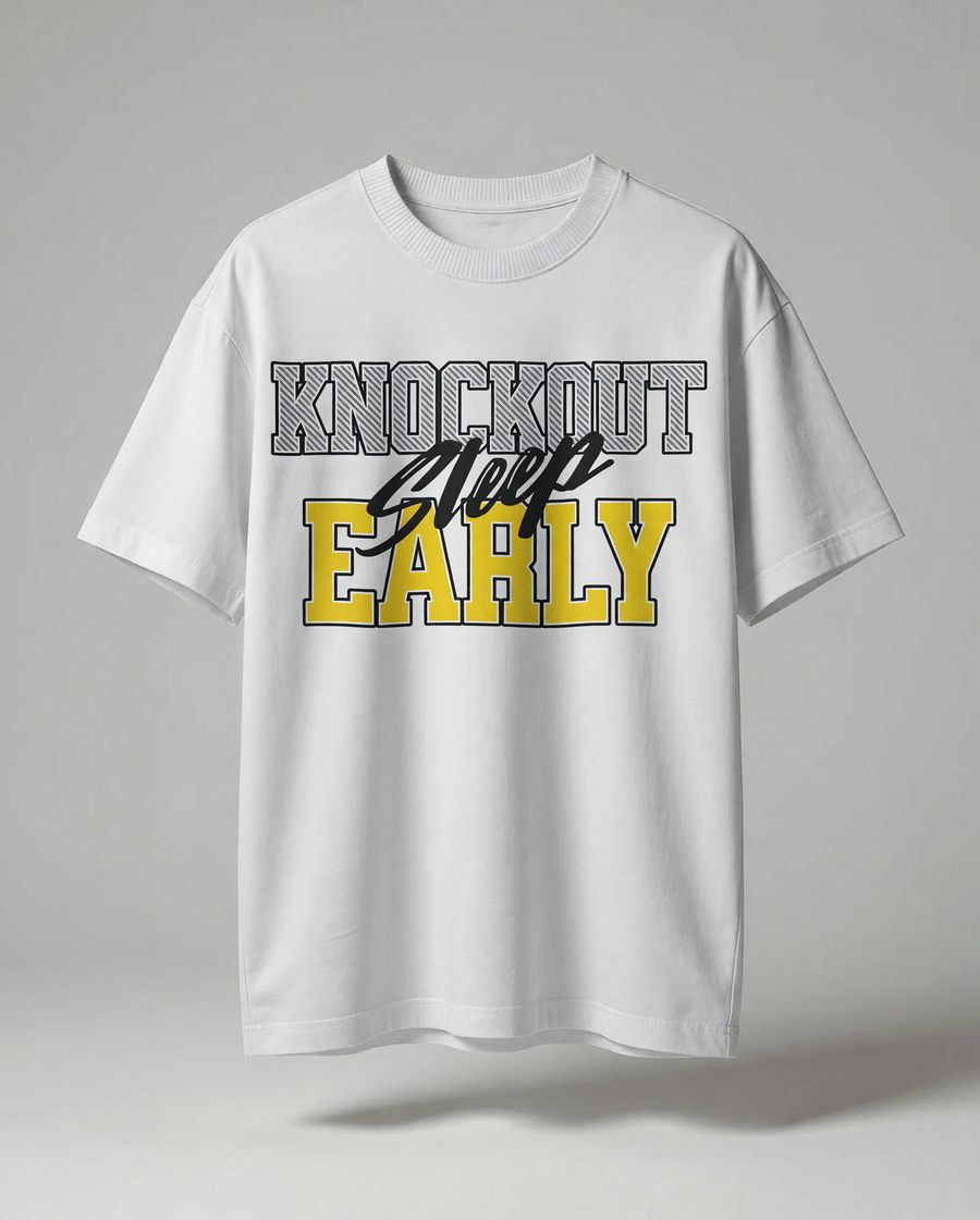Knockout Sleep Early™ OG Tee — White