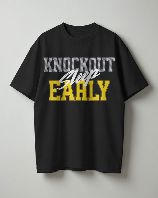 Knockout Sleep Early™ OG Tee — Black