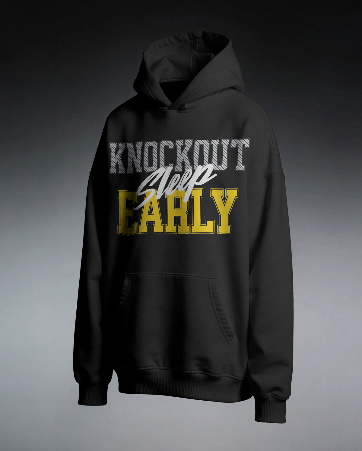 Knockout Sleep Early™ OG Hoodie — Black