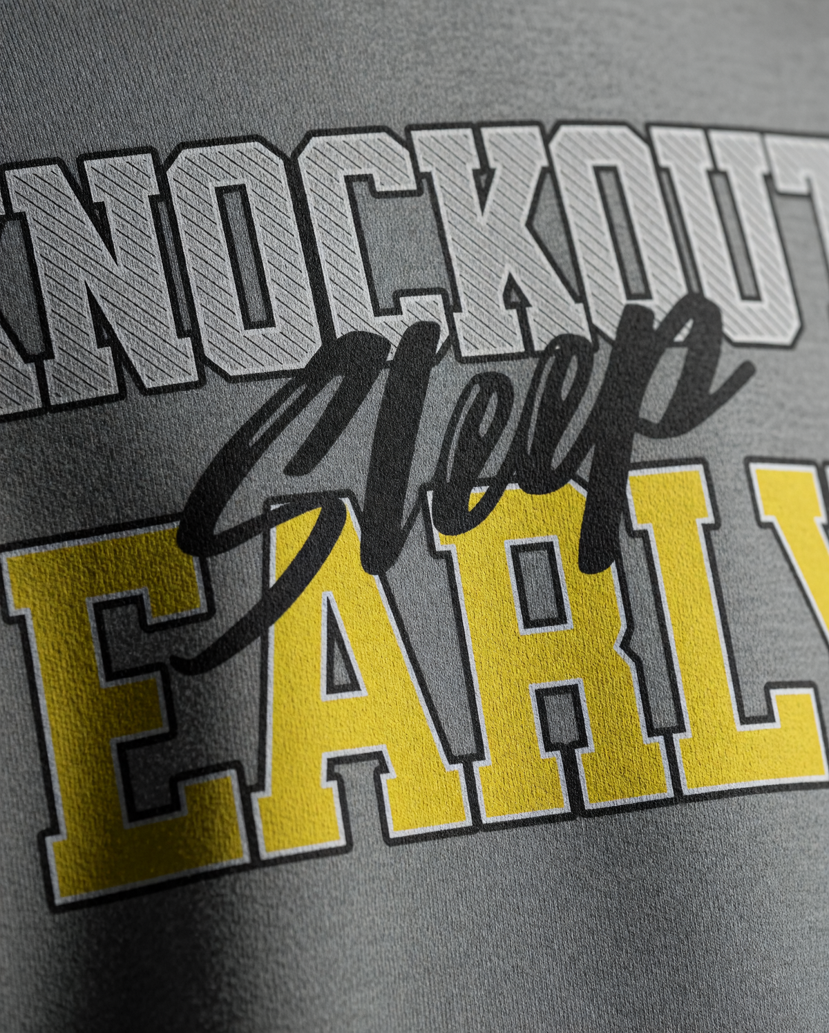 Knockout Sleep Early™ OG Hoodie — Graphite Heather